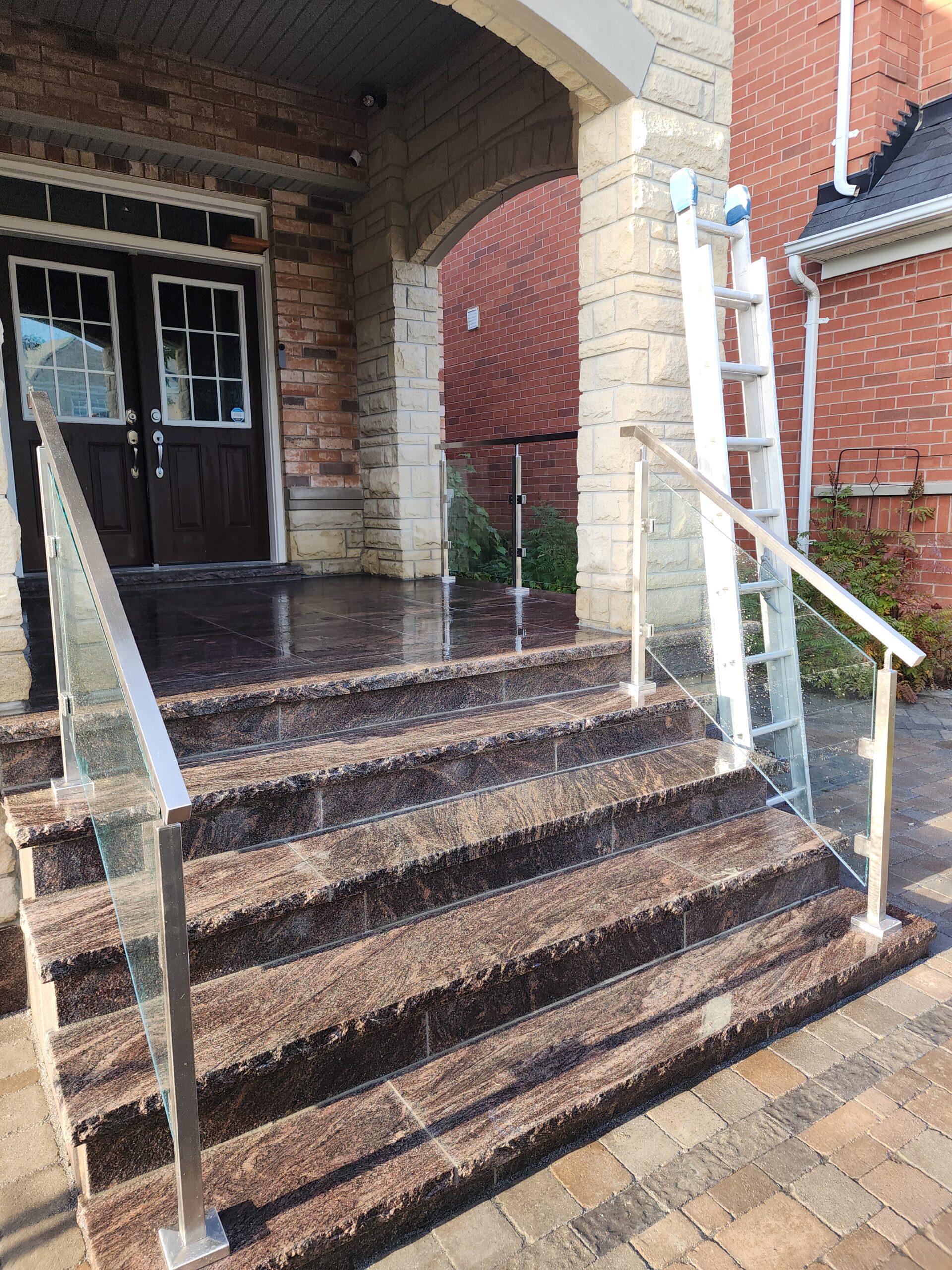 Stonework front porch