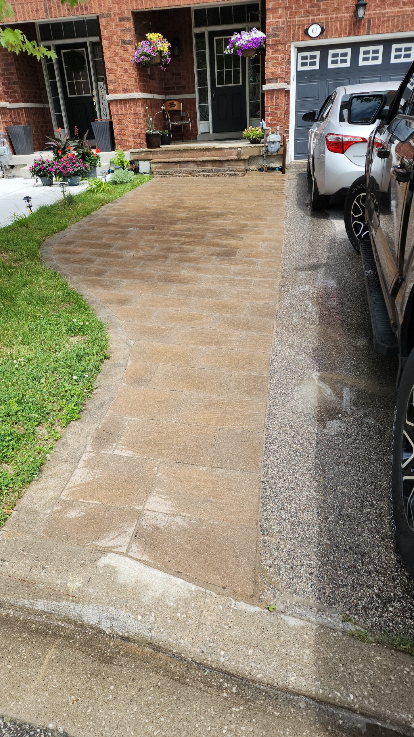 stonework sidewalk
